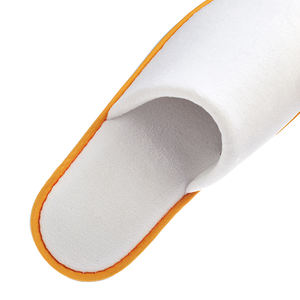 Pantoufles jetables en velours de coton bon marché avec logo personnalisé pour hôtel 5 étoiles, spa, chambre à coucher, <span class=keywords><strong>douche</strong></span> - Product Image 5