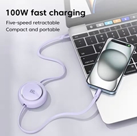 Kabel Data pengisi daya cepat, kabel USB C ke USB C PD 100W, kabel Data pengisian daya cepat untuk ponsel Android 15
