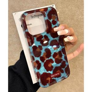 Funda de teléfono Blue Planet con estampado de leopardo, nueva funda de teléfono con lazo para Niñas para <span class=keywords><strong>Iphone</strong></span> XS <span class=keywords><strong>XR</strong></span> 11 12 13 14 15 16 Pro Max - Product Image 3