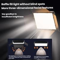 Nouvelle lampe vidéo LED carrée plate de 10 pouces 2700K-6500K avec 4 volets coupe-flux et trépied de 2,1 m pour studio photo