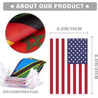 Drapeaux du monde personnalisés en polyester imperméable 1,5x3ft, impression numérique, pour événements internationaux, guirlandes décoratives