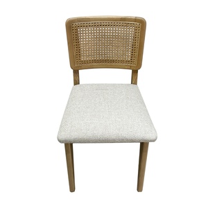 Modern Home Furniture Solid Oak Wood Upholstered Fabric Rattan <b>Chair</b> Dining Furniture Wooden Dining <b>Chair</b> Seat - Product Image 4