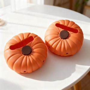 Boîte à mouchoirs Citrouille Grimace d'Halloween, joli porte-serviettes de bureau pour salon, chambre, bureau, décoration de fête à domicile, ornement - Product Image 2