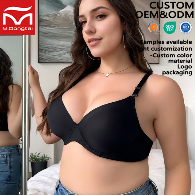 Plus Size High Quality Solid Halter Gothic Style Underwire Bra for Adults Sexy Lace Lingerie Breathable Fabric for Big Breasts