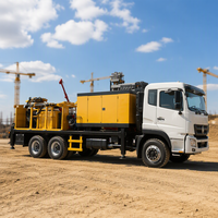Équipement de forage géothermique monté sur camion, 300 m, avec compresseur d'air et pompe à boue double usage, pour forage de puits d'eau, motorisé sur véhicule