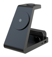 Chargeur sans fil magnétique 36W 5 en 1, chargeur de bureau, station de charge sans fil multifonctionnelle avec sortie TYPE-C et USB