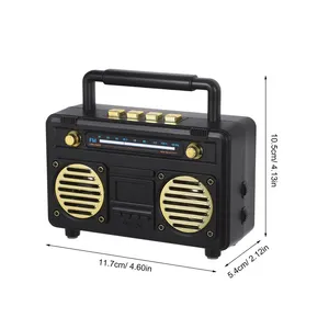 Haut-parleur sans fil rétro, lecteur MP3 avec carte TF, style vintage classique, <span class=keywords><strong>radio</strong></span> FM - Product Image 4