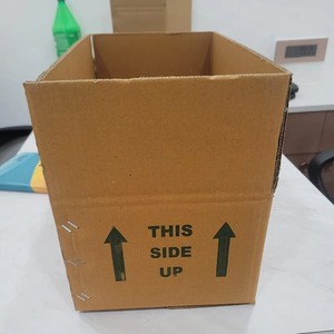 Cajas de cartón corrugado reciclables impresas personalizadas, cajas de cartón corrugado impermeables portátiles para almacenamiento de envío de supermercado - Product Image 1