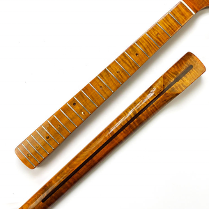 ชุดคิทกีตาร์ DIY ลดราคาพิเศษ 21 เฟรต คอไม้เมเปิลลายไฟสีน้ำตาลเข้ม สำหรับกีตาร์ทรง ST ราคาดี - Product Image 4