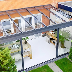 Serre en verre robuste pour patio extérieur, véranda quatre saisons personnalisée avec portes coulissantes, serre isolée, niche pour chat pour villa - Product Image 1