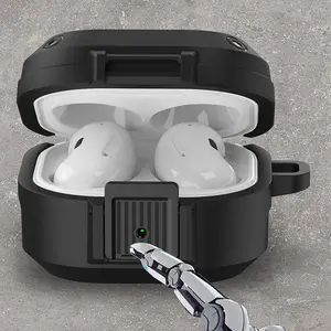 Nueva funda para auriculares a prueba de golpes con gancho para llavero para Samsung <span class=keywords><strong>Galaxy</strong></span> <span class=keywords><strong>Live</strong></span> <span class=keywords><strong>Buds</strong></span> 2 Pro BT auriculares inalámbricos funda para auriculares - Product Image 1