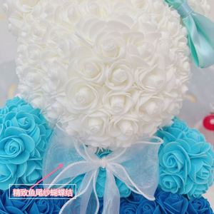 40cm Cadeau d'anniversaire pour la Saint-Valentin Couronne dégradée Rose Bear Handmade Simulation Eternal Rose Bear Factory - Product Image 3