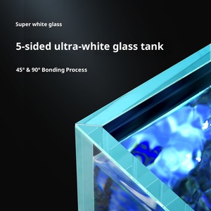 Acuario <span class=keywords><strong>de</strong></span> <span class=keywords><strong>Agua</strong></span> <span class=keywords><strong>Salada</strong></span> <span class=keywords><strong>de</strong></span> Vidrio Ultra Transparente con Filtro Trasero, <span class=keywords><strong>Pecera</strong></span> Ultra Clara <span class=keywords><strong>para</strong></span> Uso Doméstico en Sala <span class=keywords><strong>de</strong></span> Estar, 13.8x13.8x13.8 Pulgadas, 42L, Personalizable - Product Image 4