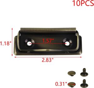 Clip Metálico de Alta Calidad para Archivador, con Resorte, Color Bronce Antiguo, 110 mm, para Portapapeles y Menús - Product Image 4