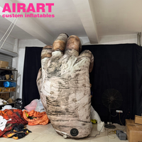 Nouvelles mains gonflables réalistes pour Halloween, paumes gonflables pour décorations et accessoires lors d'activités
