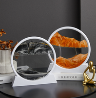 3D 7 pouces sable mobile image liquide mouvement créatif led sables mouvants veilleuse sable mouvant art maison bureau travail décor