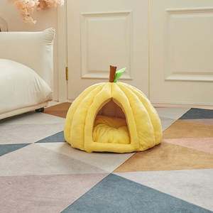 2025 doux et confortable citrouille chat nid toutes saisons universel couleur unie nid pour animaux de compagnie coupe-vent et chaud antidérapant chat nid - Product Image 4