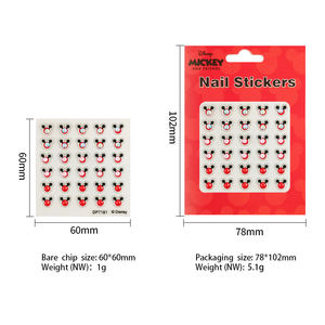 Pierres précieuses pour ongles Disney <span class=keywords><strong>Mickey</strong></span> Pearl & Bow-Pierres de strass écologiques non toxiques pour manucure française, décor plaqué or pour ongles de salon - Product Image 2