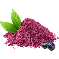 Ekstrak Blueberry Bubuk Grosir Anthocyanin 25% 95% Teruji HPLC Pewarna Alami Kelas Makanan untuk Minuman dan Kue