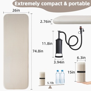 Lightweight Inflatable Camping Mattress Air Pillow Portable PVC Waterproof Backpack Sleeping <b>Pad</b> Outdoor Hotels Parks Warehouses - Product Image 2