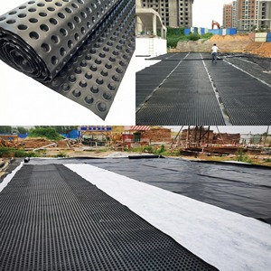 Tapis de drainage à fossettes pour sous-couche, planche de drainage pour étanchéité intérieure de sous-sol, drain à fossettes, <span class=keywords><strong>rouleau</strong></span> de 4' x 50' - Product Image 3
