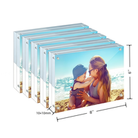 Cadres photo magnétiques en acrylique transparent double face sans cadre sur mesure 8x6