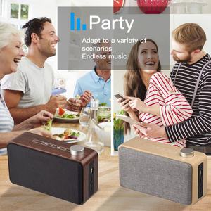 Altavoz Bluetooth Portátil Pequeño Retro de Madera con Subwoofer y Woofer para DJ - Product Image 3