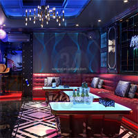 Ensembles de mobilier de bar DJ personnalisables pour boîtes de nuit commerciales, restaurants, extérieur, en cuir PU moderne et écologique, canapé et comptoir