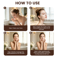 Masque facial en feuille au beurre de cacao, hydratant et réparateur en profondeur, avec squalane et aloe vera, pour tous types de peaux, OEM