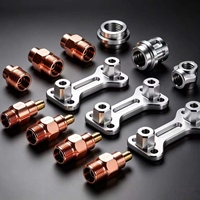 Pièces usinées CNC sur mesure pour tournage et fraisage, connecteur de tube en cuivre, support à bride en alliage d'aluminium, raccords de quincaillerie automobile