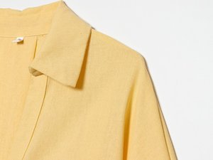 <span class=keywords><strong>Blusa</strong></span> de Algodón Básica para Mujer, Corte Holgado, Color Sólido, Cierre de Botones, <span class=keywords><strong>Manga</strong></span> Ancha, Cuello Camisero - Product Image 5