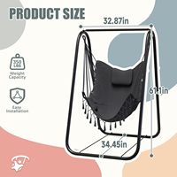 Support de chaise suspendue moderne en métal pour hamac de jardin extérieur, idéal pour les applications scolaires, de cuisine, de villa et d'entrepôt