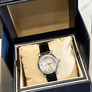 Reloj de Cuarzo Analógico Redondo con Correa de Cuero con Patrón de Cocodrilo, Esfera de Cristal, Elegante Reloj de Pulsera para Mujer, Uso Diario y de Negocios - Product Image 1