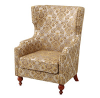 Chaise confortable Queen & King Meubles en bois massif de Style français antique pour fauteuil de salon et d'appartement de bureau à domicile
