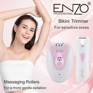 ENZO EN-0107 2 en 1 Depiladora eléctrica Mujeres Cara Razors Bikini Depilación corporal Pierna instantánea Indoloro Afeitadora recargable USB - Product Image 2