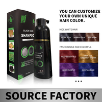 Champú de Color de Cabello Instantáneo Natural en Sachet, Envío Rápido, Venta al por Mayor, Tinte de Cabello Negro Semipermanente