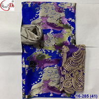 Ensemble 3 pièces en tissu satiné ripstop biologique de haute qualité, jacquard léger avec châle turban doux pour robe somalienne et toubs