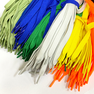 Bán buôn đầy màu sắc hình bầu dục Giày ren Giá Rẻ Ren colourful dệt dây giày hình bầu dục dây giày nửa vòng hoodie dây rút dây - Product Image 3