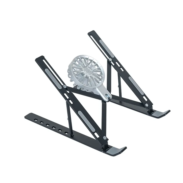 Aluminum Alloy 7 Level Adjustable Notebook Stand Holder Foldable Laptop Cooling Pads Laptop Stand With Fans