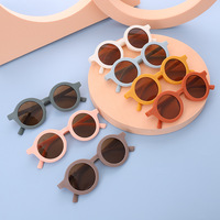 Popular Fashion Design Child Round Handmade Toddler Sunglasses Girl Plastic Baby Round Party Hot Shades Kids Sunglasses