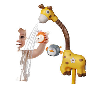 Juego de 3 Juguetes de Baño para Bebés, Recargables, de Plástico ABS, con Forma de Jirafa, Rociador de Agua, Bomba de Agua, Juguete para el Baño - Product Image 2