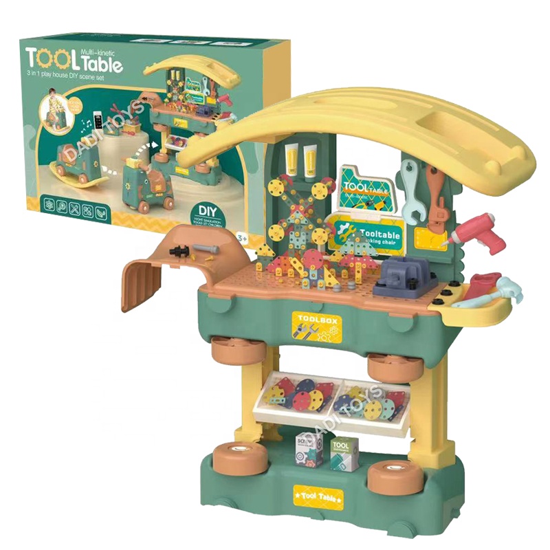 3 в 1 игровой домик «Лошадь», Набор для творчества, мастерская, игрушки, строительные винты, игрушки, ящик для инструментов, игрушки для мальчиков