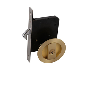 Serrure de <span class=keywords><strong>porte</strong></span> <span class=keywords><strong>coulissante</strong></span> dissimulée, pêne dormant rond, crochet de verrouillage invisible en alliage de zinc pour <span class=keywords><strong>porte</strong></span> <span class=keywords><strong>coulissante</strong></span> intérieure de salle de bain - Product Image 2