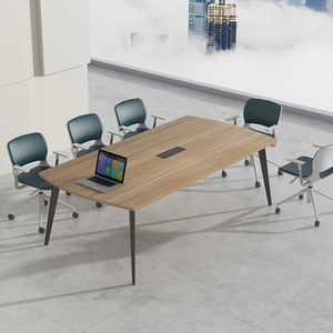 Salle de réunion du conseil d'administration, salle de réunion moderne, tables et chaises de conférence de luxe pour 8 personnes - Product Image 1