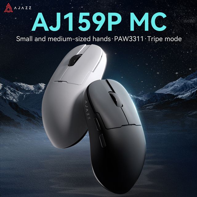 Ajazz AJ159 P MC Wireless Gaming Mouse Ergonomic Lightweight 12000DPI 2.4G USB Optical PAW3311 Sensor Gaming Mouse