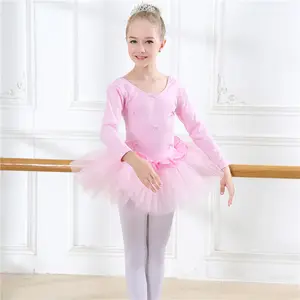 Gaun Balet Gaya Desain Baru Kamisol Kain Katun Warna Kustom Gaun Tutu Tari Triko Panas untuk Anak Perempuan