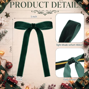 Noeud en velours torsadé, directement de l'usine, pour la décoration de sapin de Noël, couronne, emballage cadeau fait main - Product Image 3