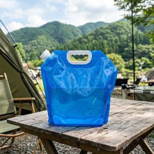 Poche à eau compacte <span class=keywords><strong>pliable</strong></span> de 5 L, sac de stockage d'eau anti-fuite pour le cyclisme et les randonnées d'une journée - Product Image 1