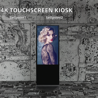 Kios Layar Sentuh Inframerah 43 Inci, Layar Iklan Pemutar Video, Signage Digital dan Layar LCD, Kios Berdiri di Lantai