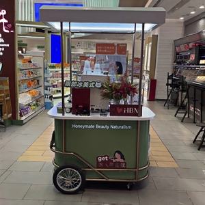 Nouveau chariot de restauration mobile commercial compact avec parasols, grill pour hot-dogs, friteuse pour vignerons, restauration rapide, crème glacée - État neuf - Product Image 5